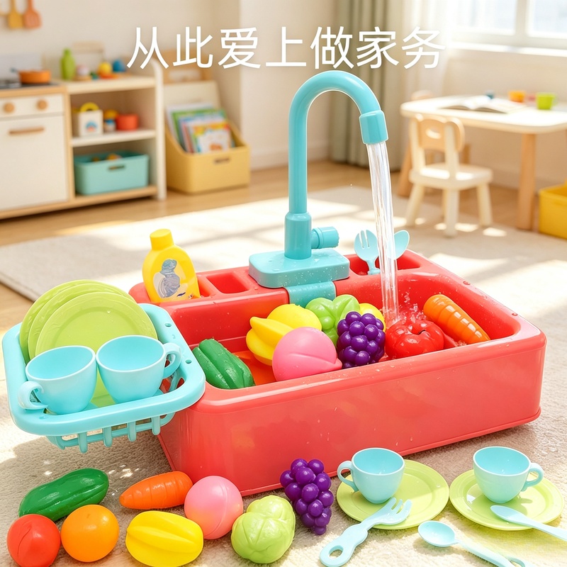 Kitchen Toy Plastic Dish‑Wash  - огляд і ціна Kids Toys Kitchen Set
