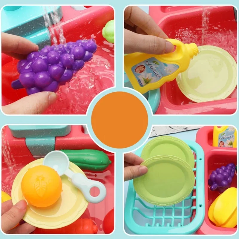 Kitchen Toy Plastic Dish‑Wash  - огляд і ціна Kids Toys Kitchen Set
