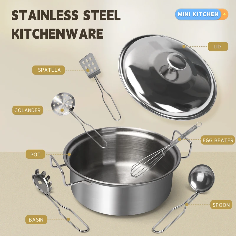 Stainless Steel Kids Kitchen T - огляд і ціна Kids Toys Kitchen Set