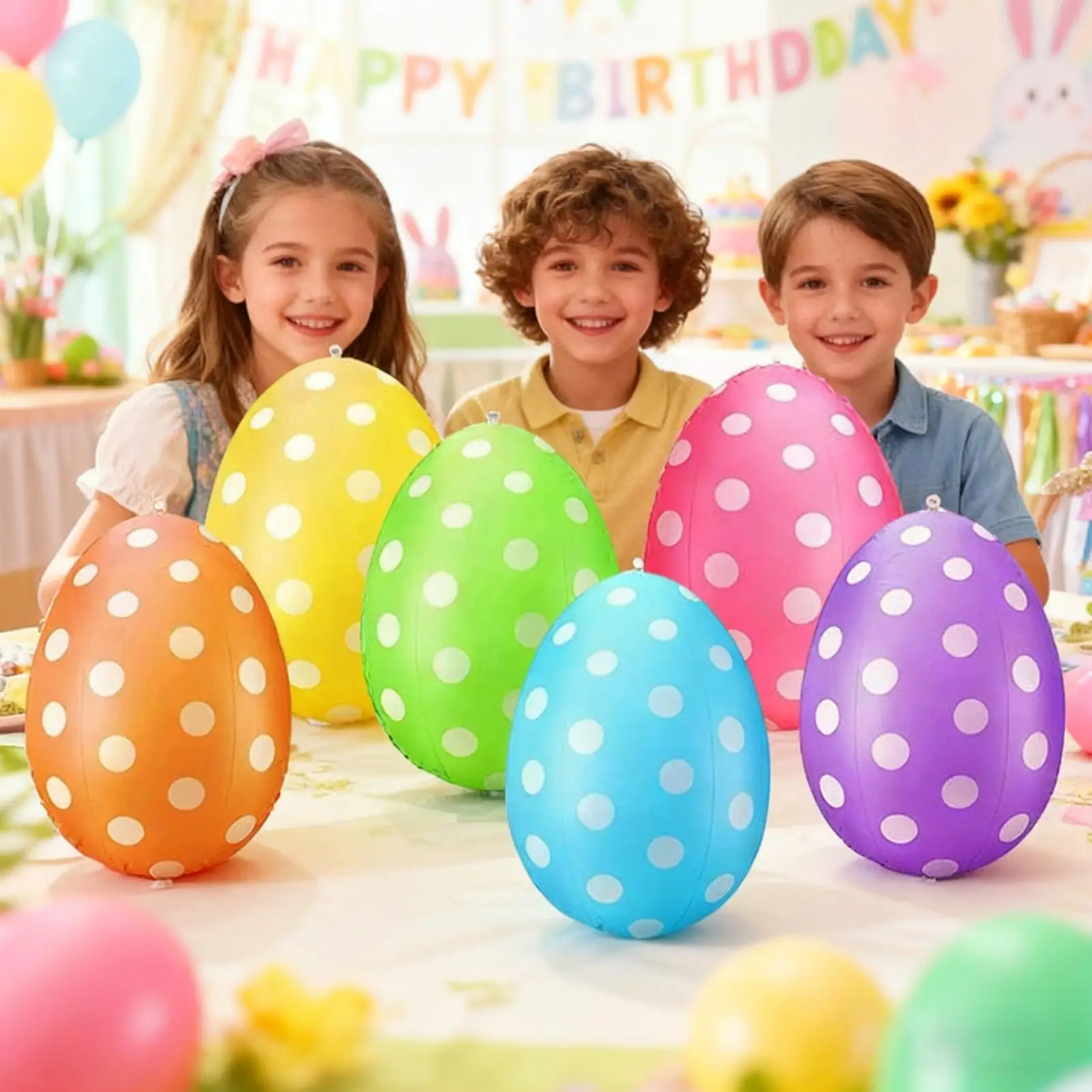 6Pcs Inflatable Easter Eggs /s - огляд і ціна Kids Yard Toys