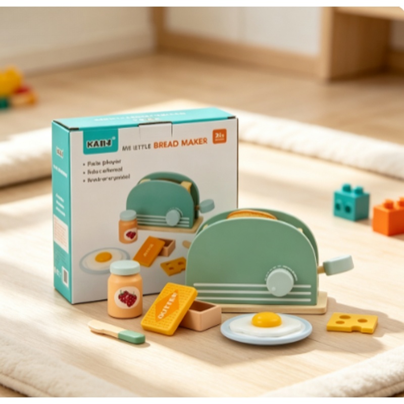Wooden Simulation Toaster Toy  - огляд і ціна Kids Toys Kitchen Set