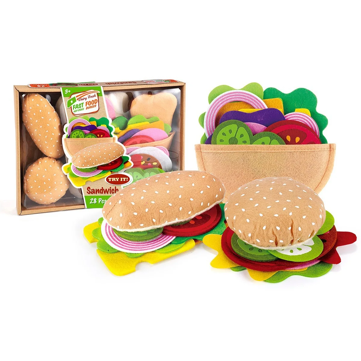 Felt Food Burger Sandwich Set  - огляд і ціна Kids Toys Kitchen Set