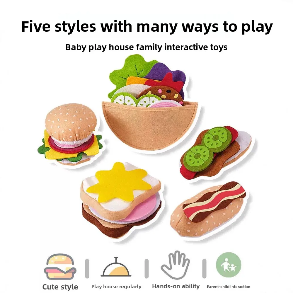 Felt Food Burger Sandwich Set  - огляд і ціна Kids Toys Kitchen Set