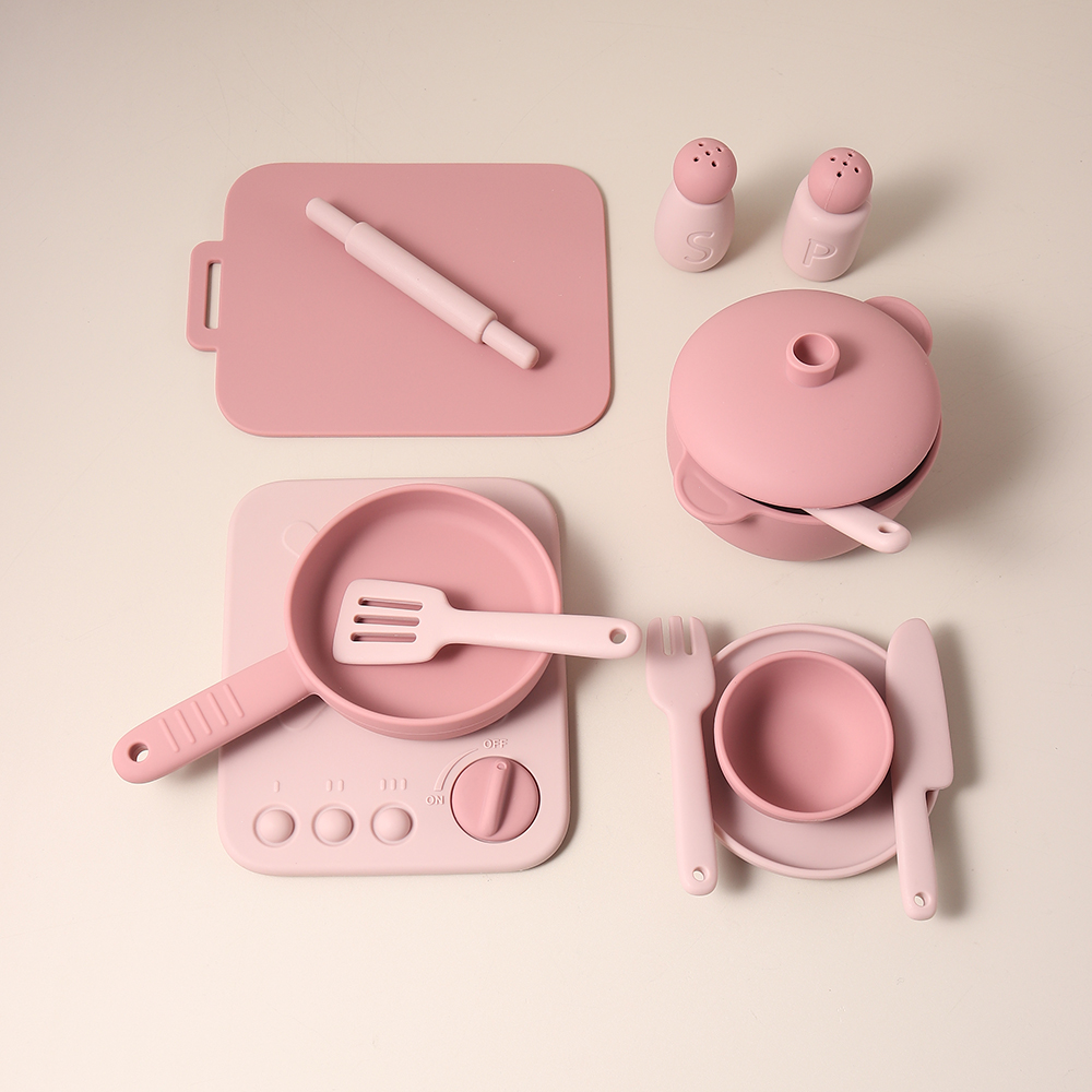 13 Pcs Set Silicone Cooking Pl - огляд і ціна Kids Toys Kitchen Set
