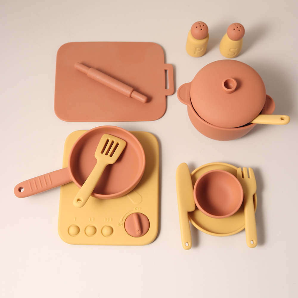 13 Pcs Set Silicone Cooking Pl - огляд і ціна Kids Toys Kitchen Set