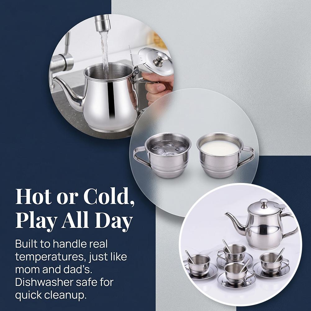 Kids Stainless Steel Tea Set P - огляд і ціна Kids Toys Kitchen Set