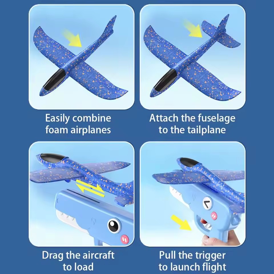 Dinosaur Foam Airplane Launche - огляд і ціна Catapult Launcher Toy